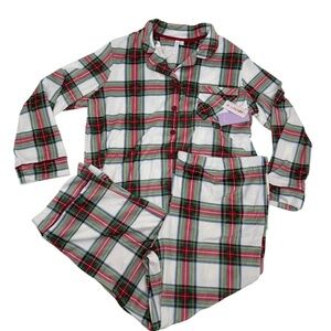 Joyspun Women’s Size 2X-3X Plaid Christmas pajama set Plush Pajamas NWT